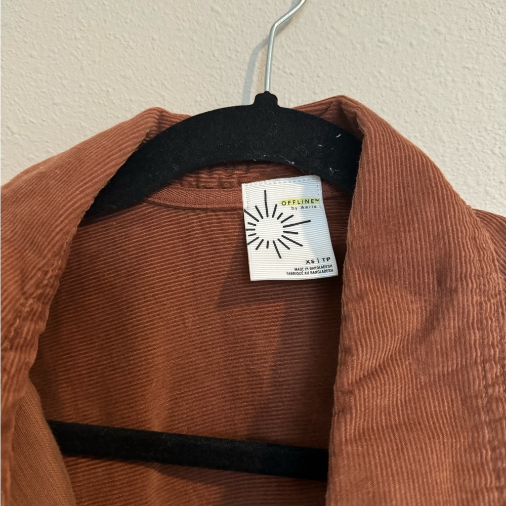Offline by Aerie Rust Brown Corduroy Button-Down Shirt - Picture 2 of 5